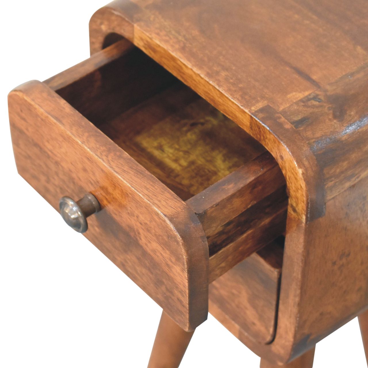 Extra Mini Curved Chestnut Bedside - Image 6