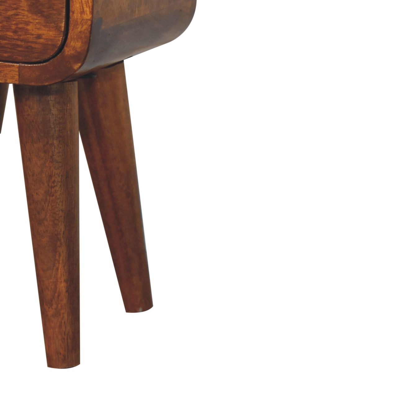 Extra Mini Curved Chestnut Bedside - Image 7