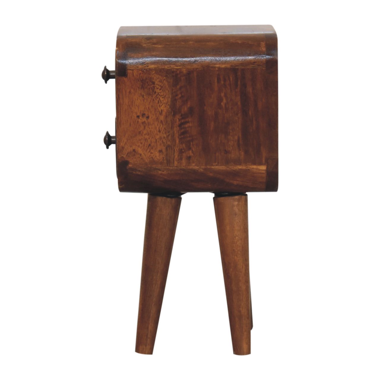 Extra Mini Curved Chestnut Bedside - Image 8