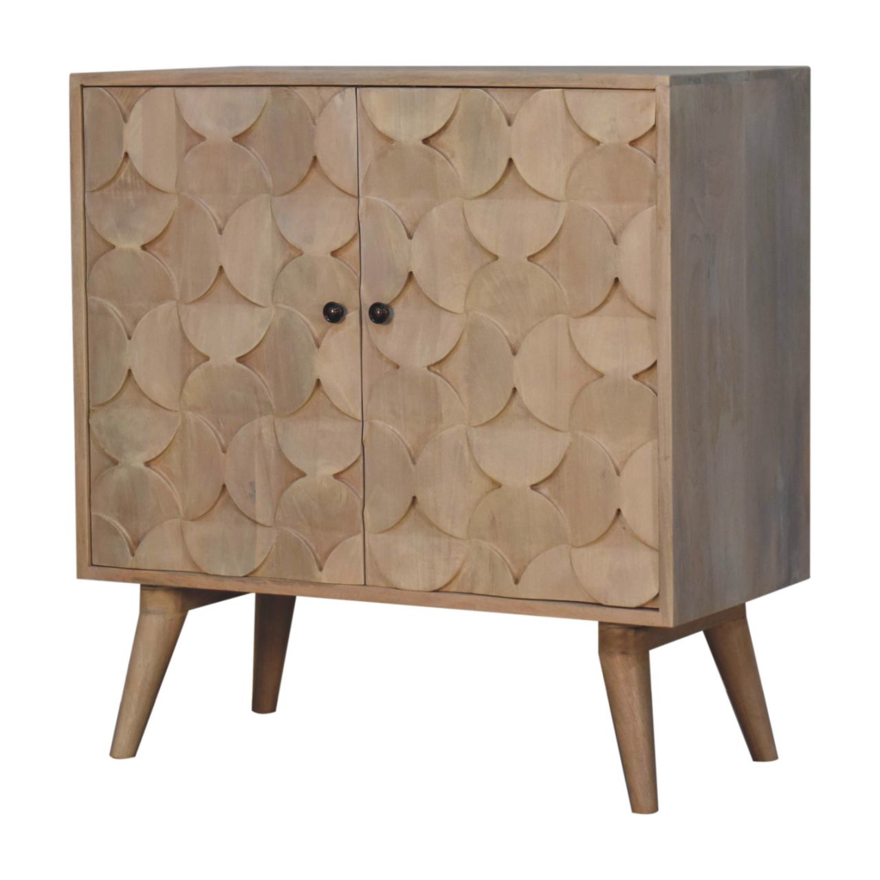Hourglass Carved Marble Cabinet - Image 2