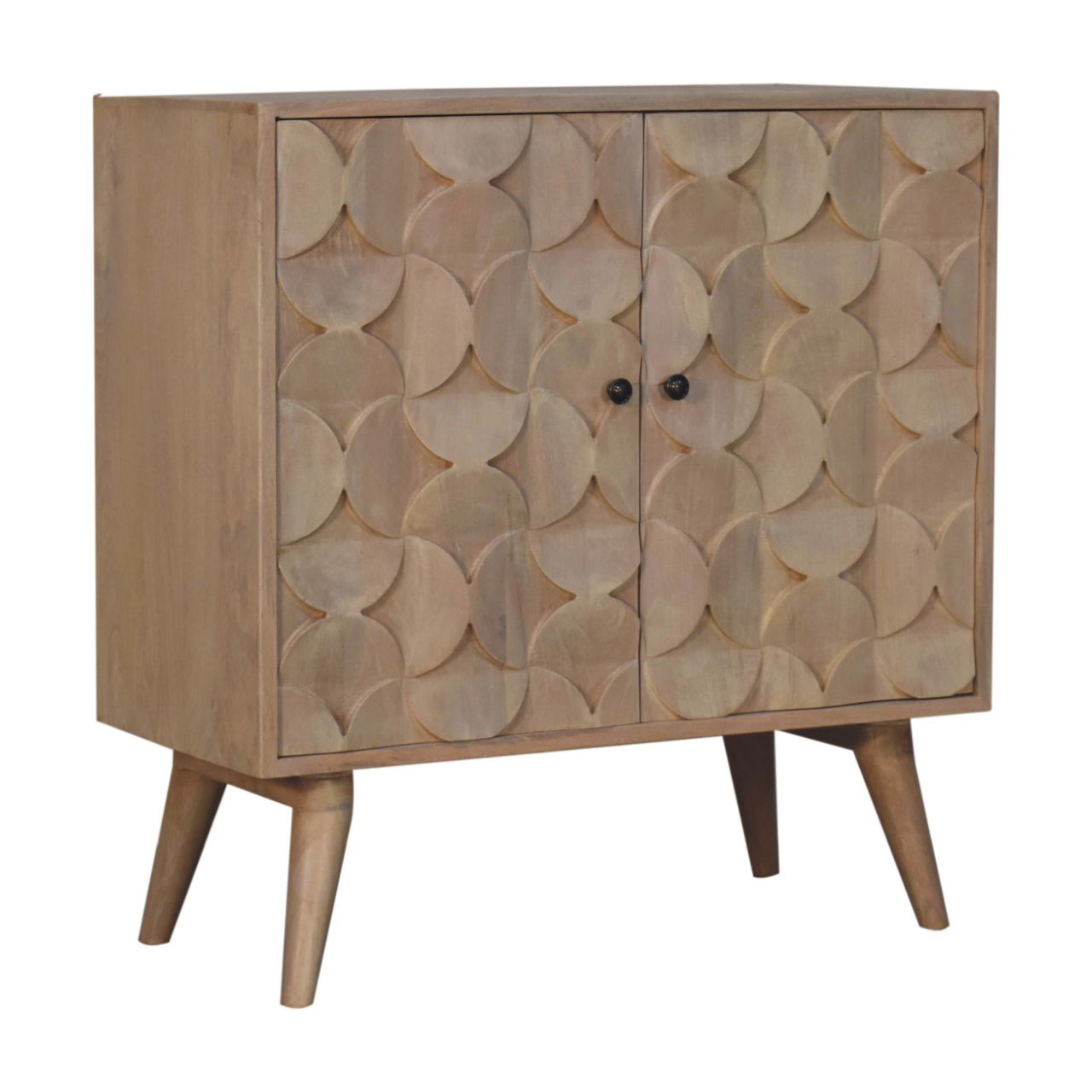 Hourglass Carved Marble Cabinet - Image 3