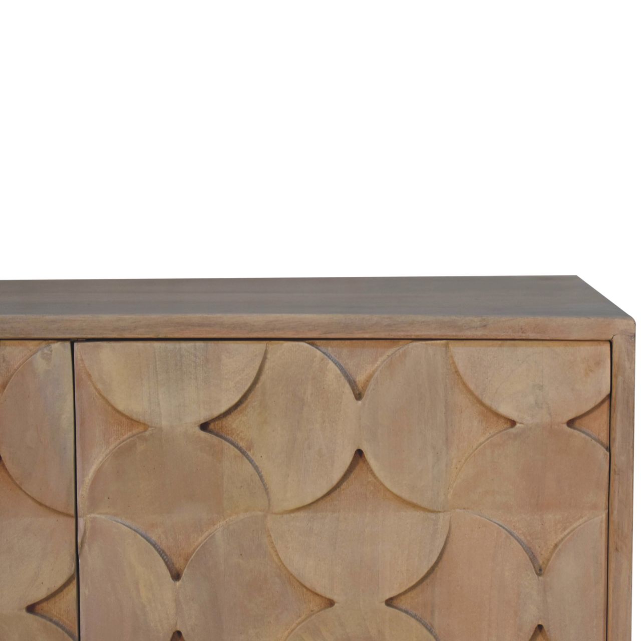 Hourglass Carved Marble Cabinet - Image 4