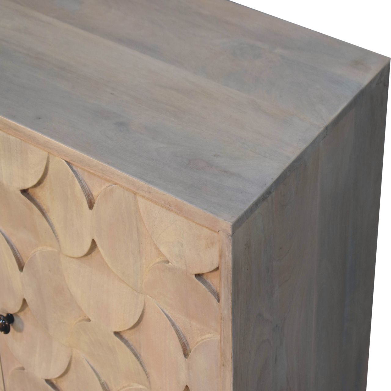 Hourglass Carved Marble Cabinet - Image 5