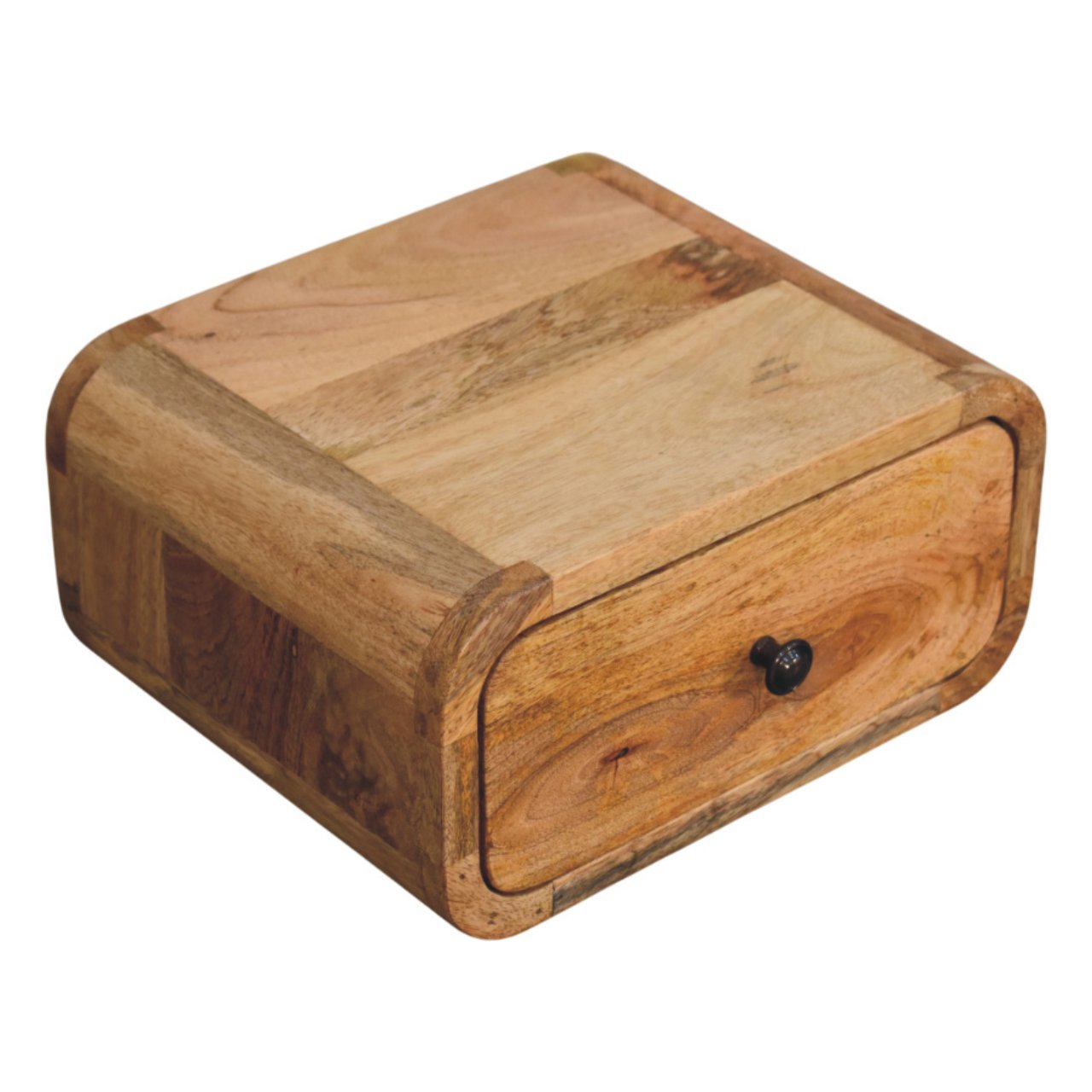Avora Mini Wall-Mounted Oak-ish 1 Drawer Nightstand - Image 4
