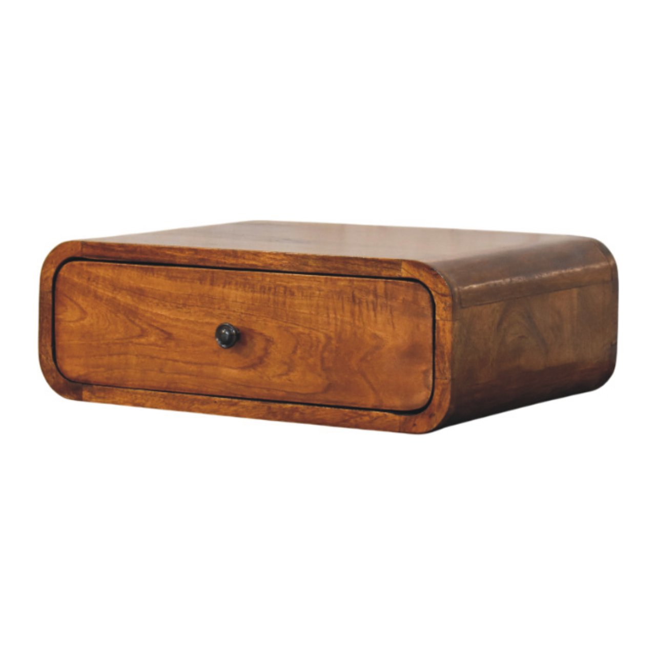 Avora Wall-Mounted Honey Caramel 1 Drawer Nightstand - Image 2