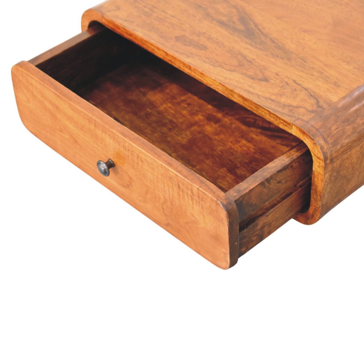 Avora Wall-Mounted Honey Caramel 1 Drawer Nightstand - Image 6