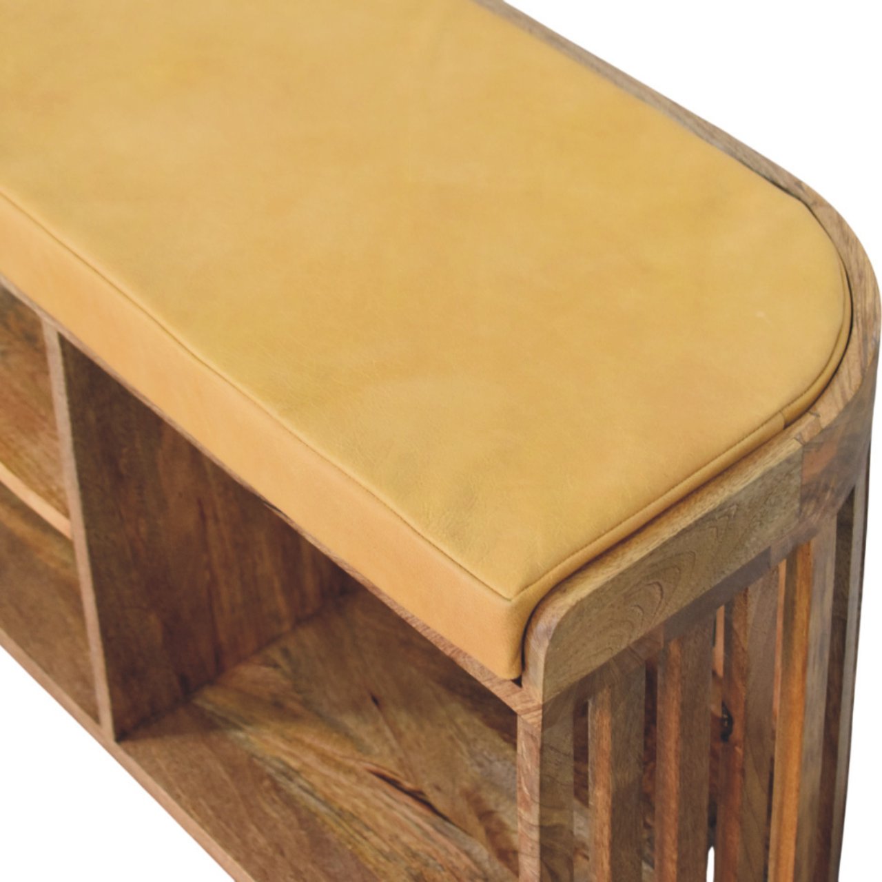 Slatted Oak-ish Bench with 3 slots - Image 7