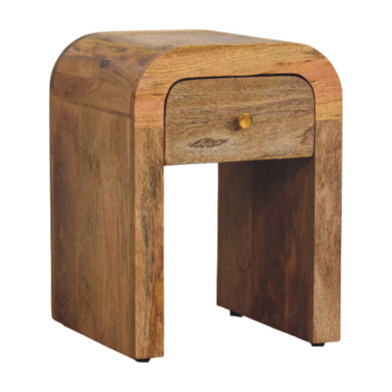 Mini Darcy Oak-ish Nightstand with Curved Edges - Image 2