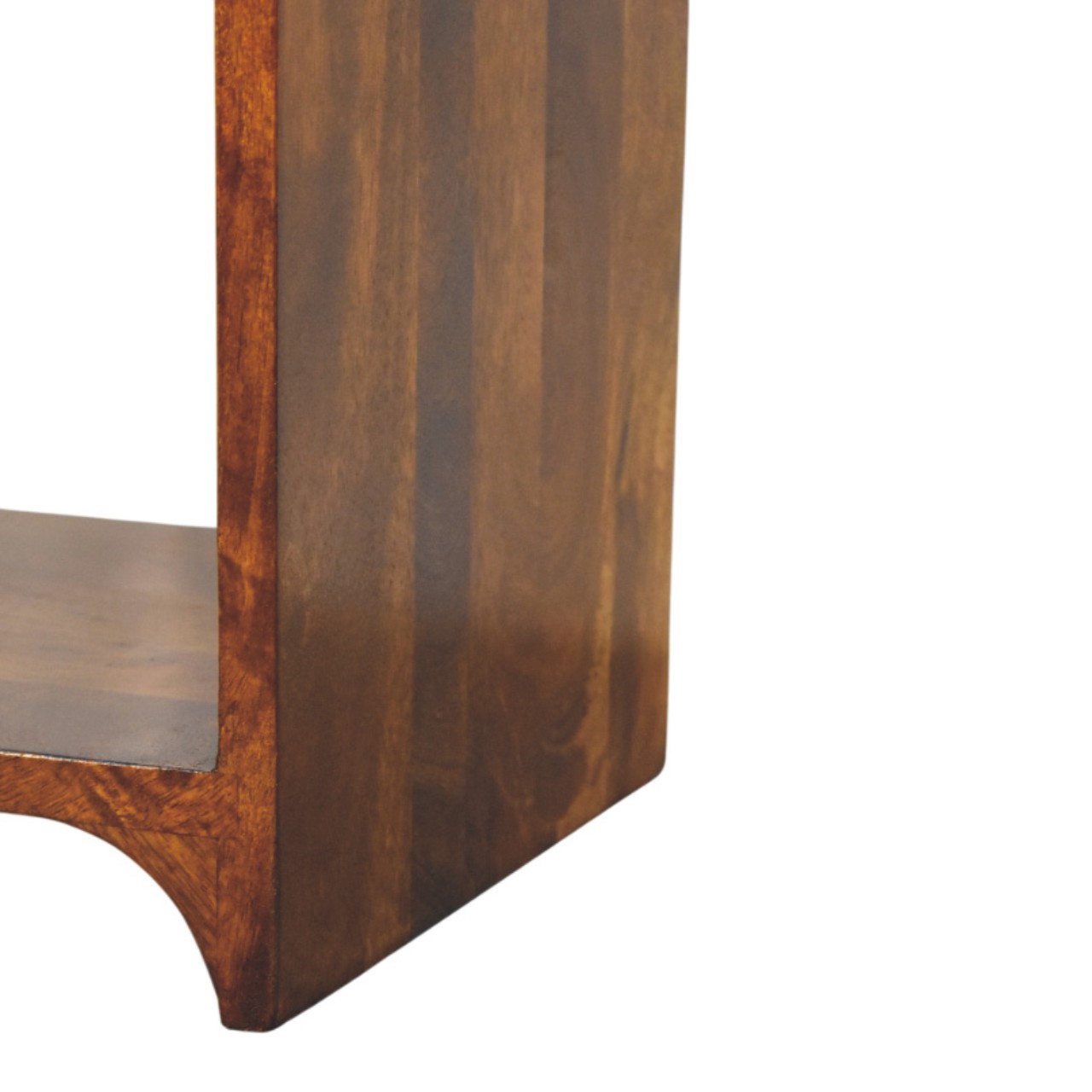 Newton Mini Chestnut Nightstand with a drawer and open shelf - Image 6