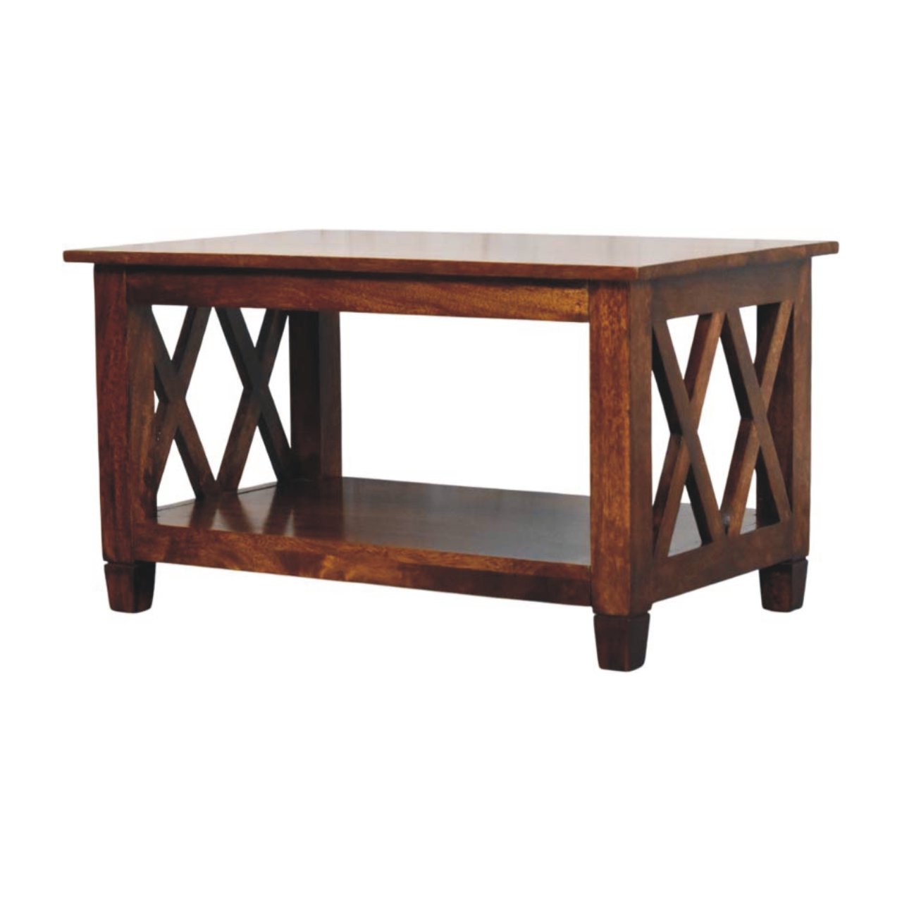 Belmont X-Frame Chestnut Coffee Table - Image 2