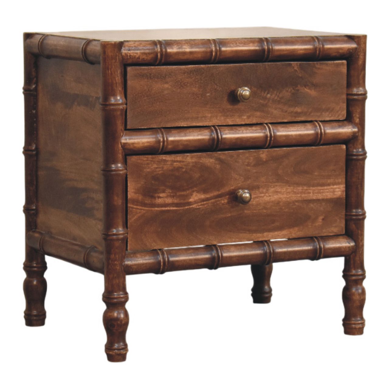 Bamboo Frame Nightstand in Roasted Almond - Image 2