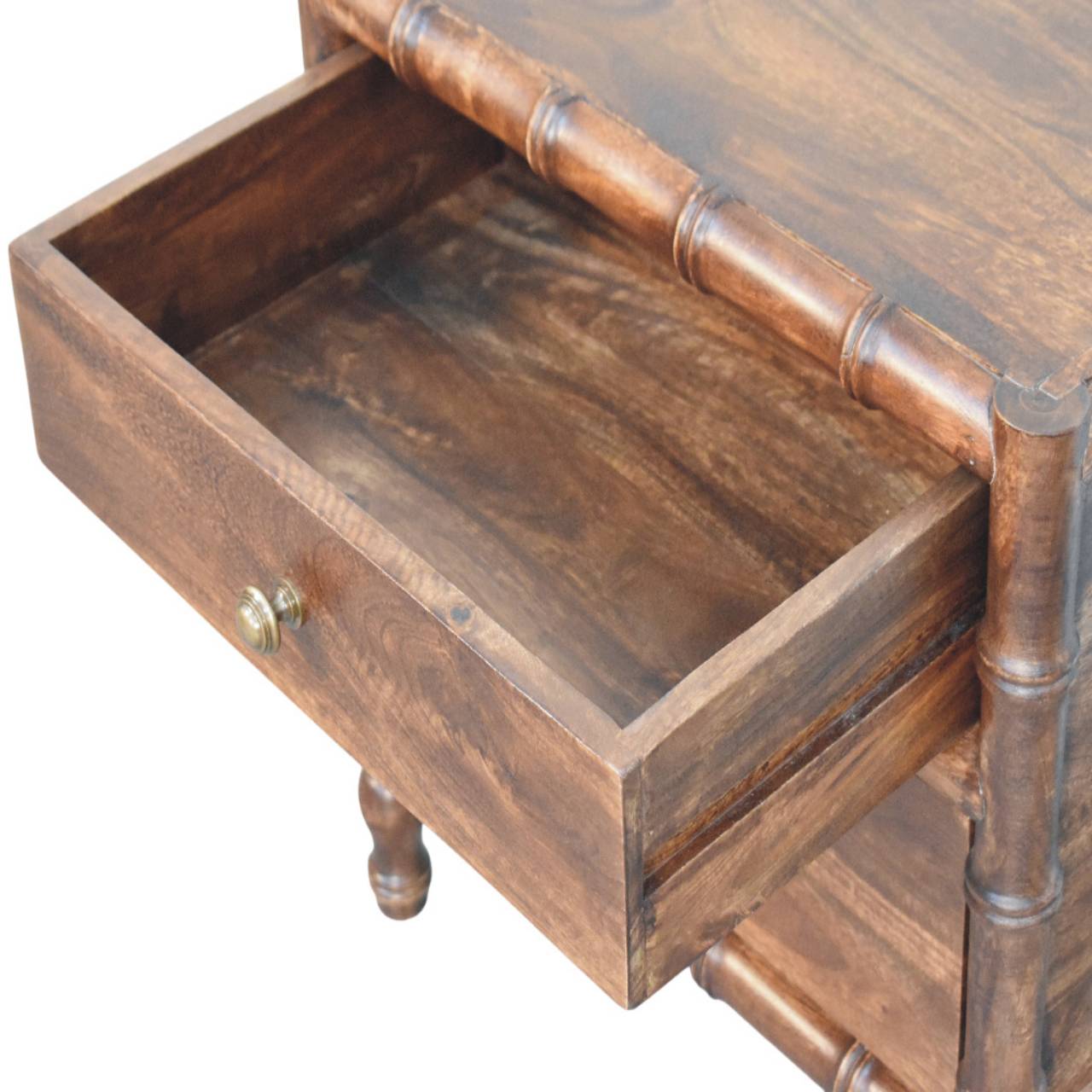 Bamboo Frame Nightstand in Roasted Almond - Image 5