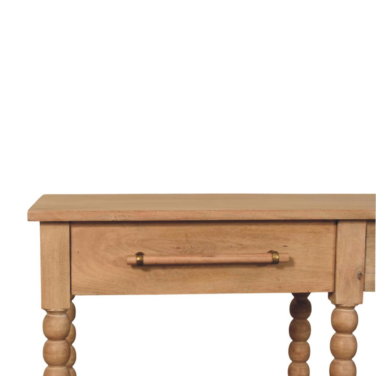 Savoy Bobbin Console with Jute Shelves - Image 3