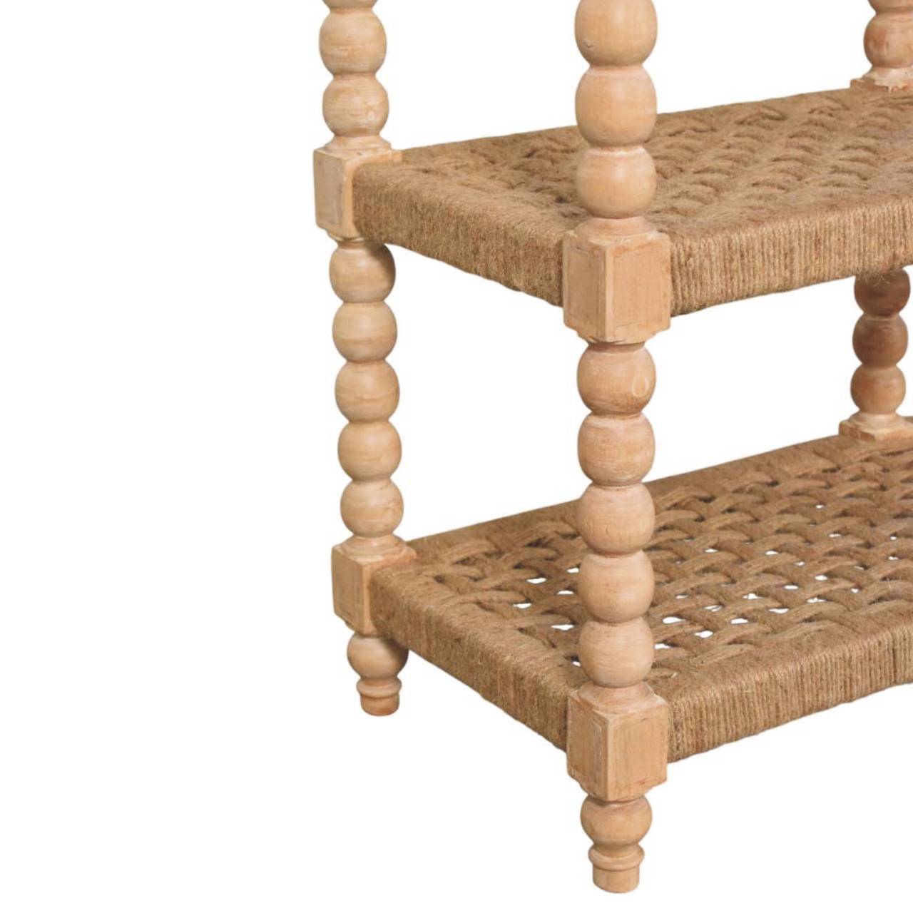 Savoy Bobbin Console with Jute Shelves - Image 7