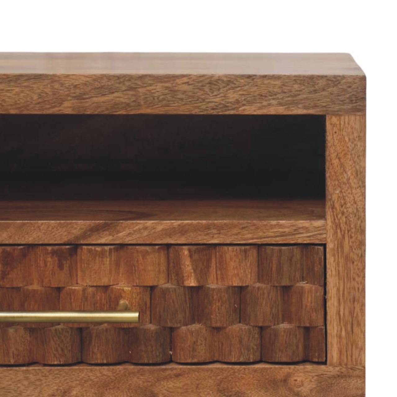 Arno Wall-Mounted Nightstand in Golden Teak - Image 3