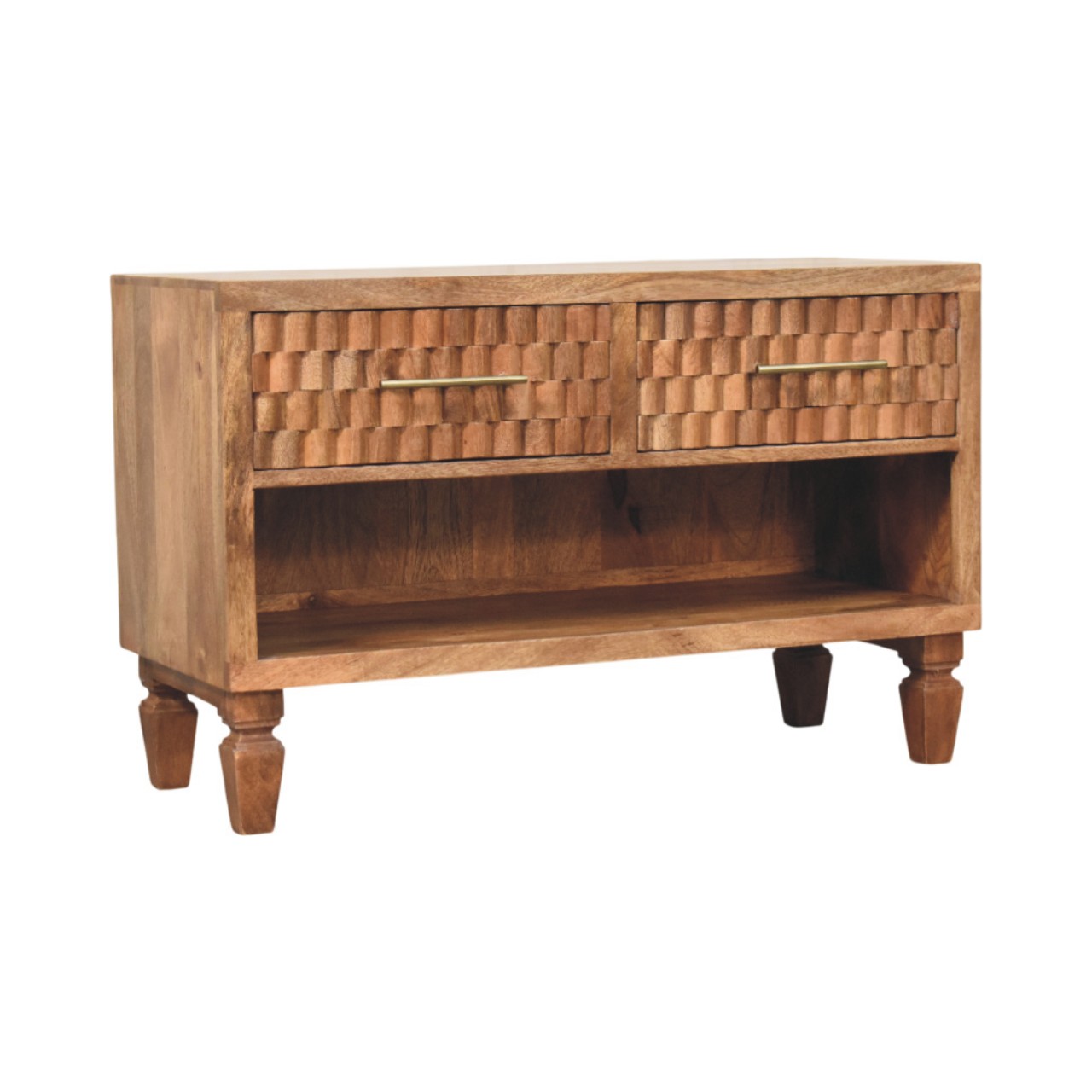 Arno Shoe Storage Unit in Golden Teak - Image 2