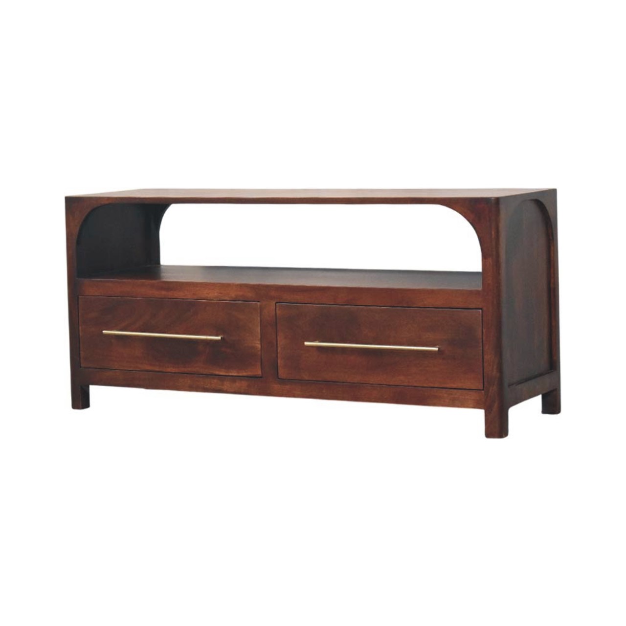 Arched Edge 2 Drawer Media Unit - Image 2