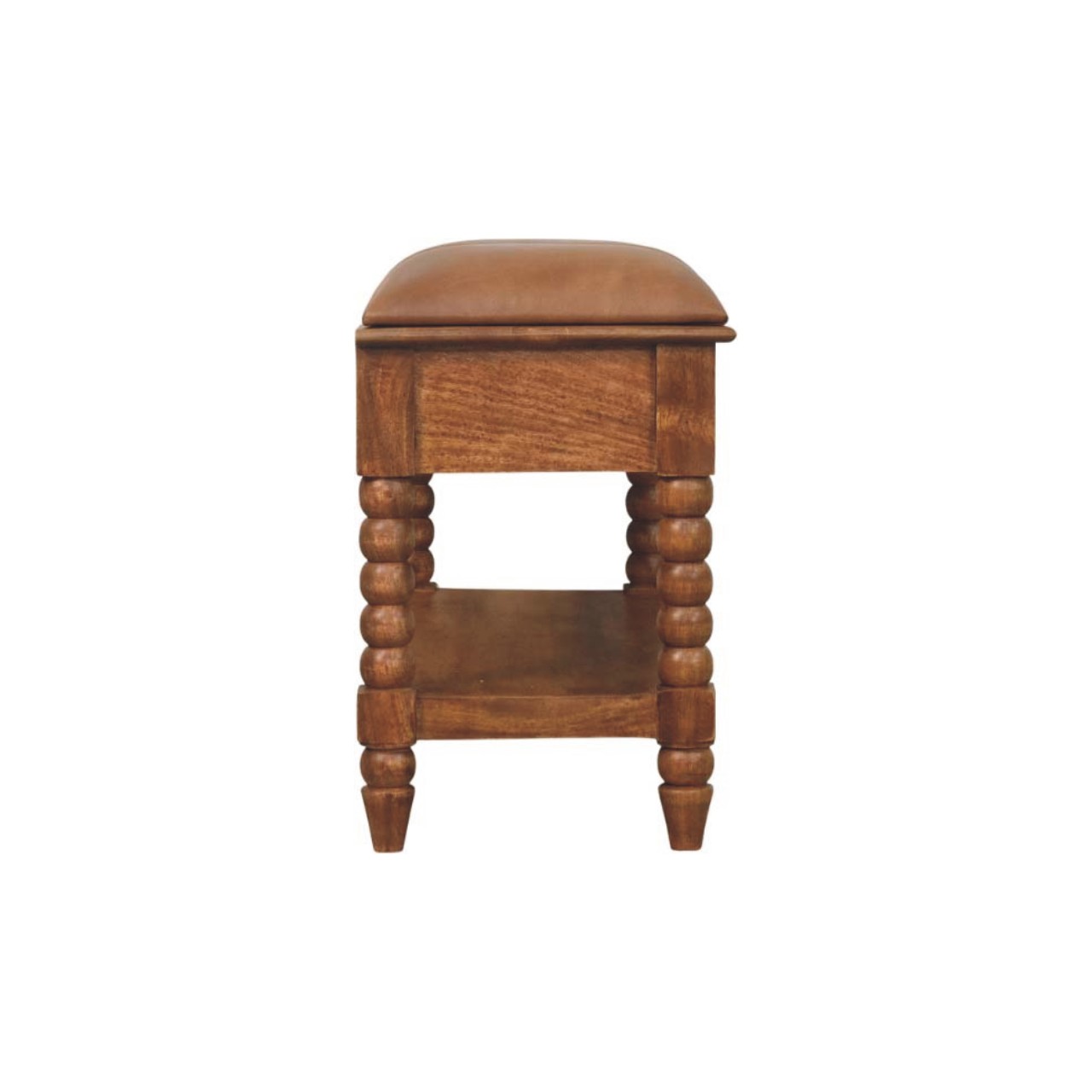 Leather Spindle Bench - Image 9