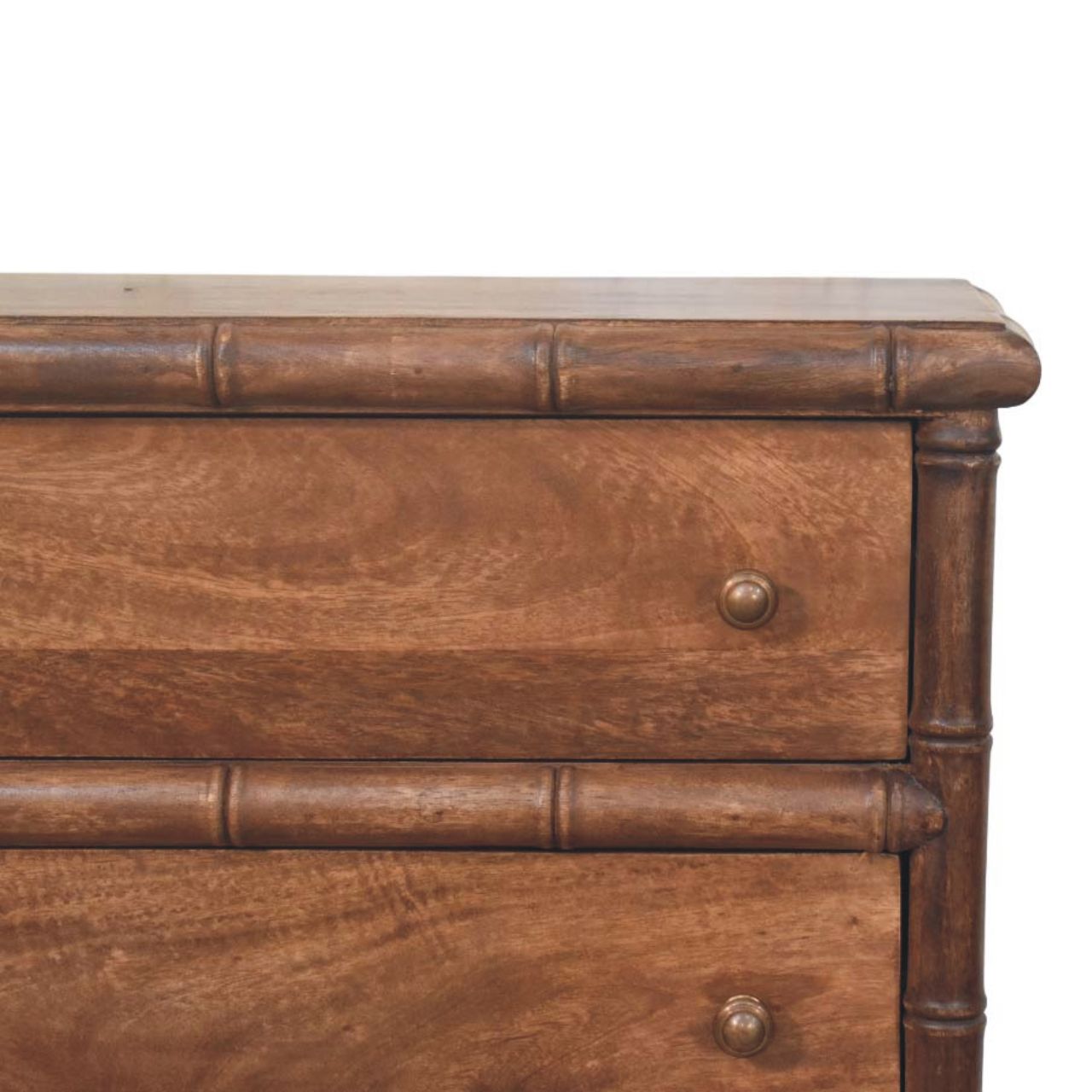 Bamboo Carved 3-Drawer Chest - Image 3