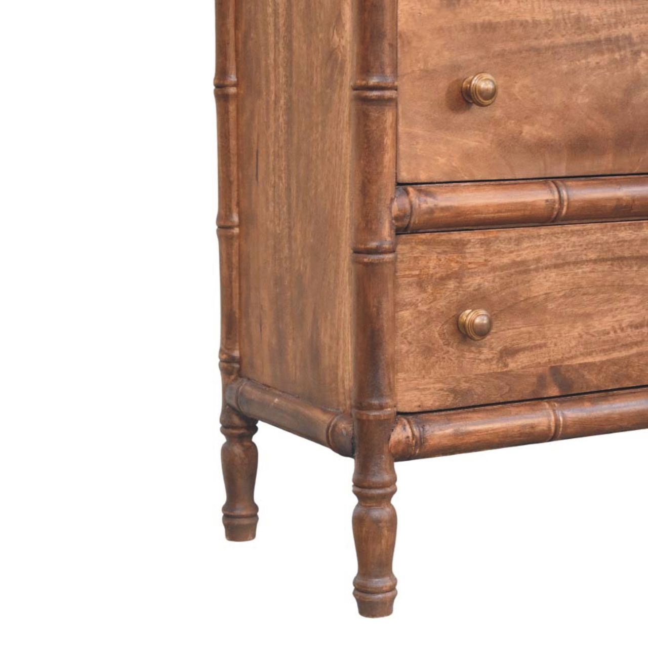 Bamboo Carved 3-Drawer Chest - Image 6