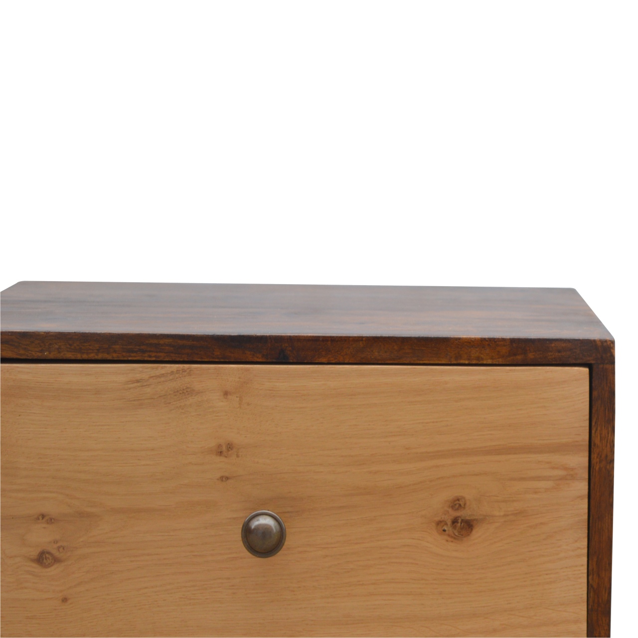 Oak Front 2 Drawer Bedside - Image 6