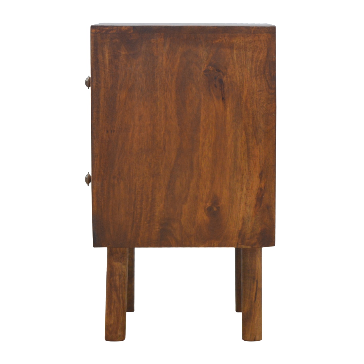 Oak Front 2 Drawer Bedside - Image 8