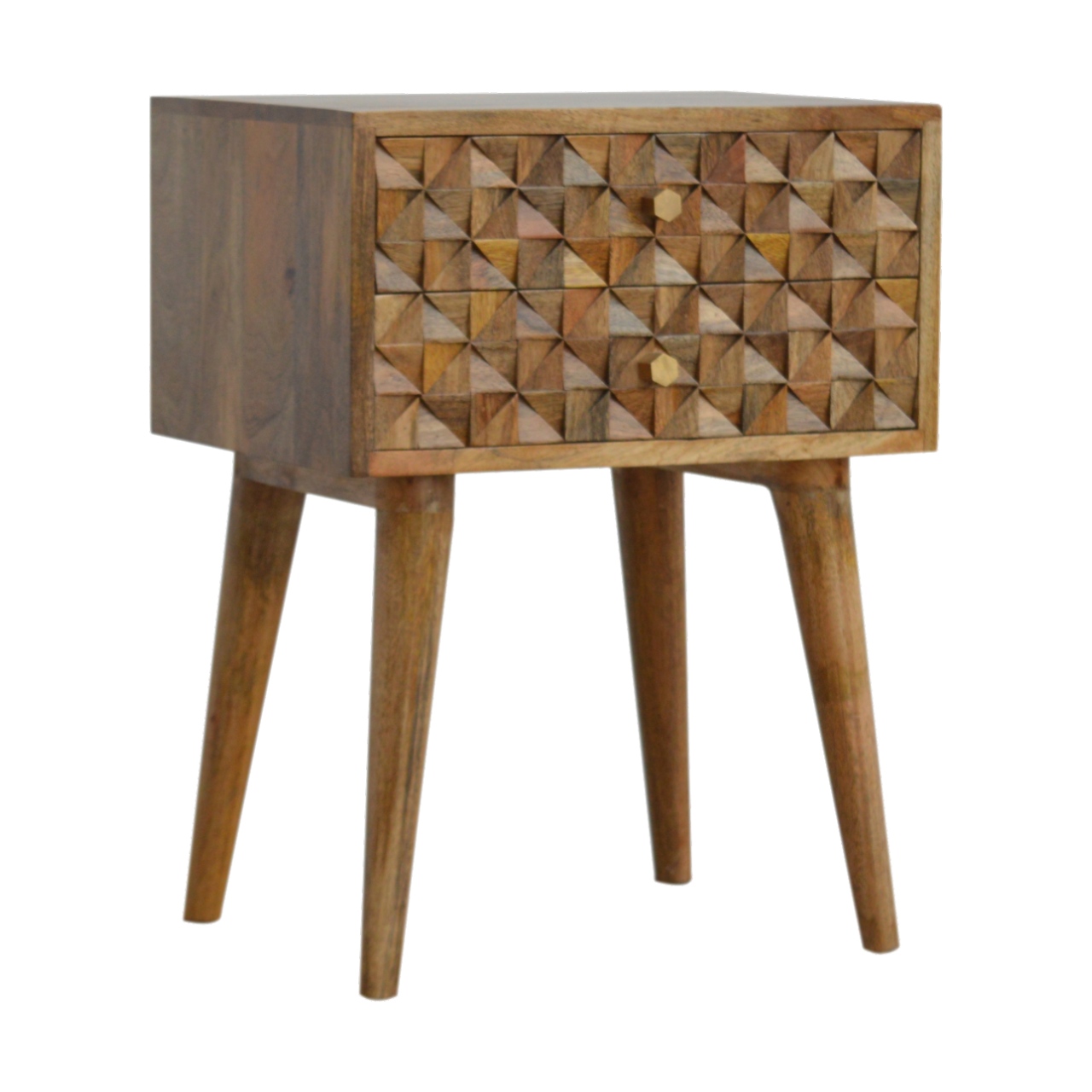 Diamond Carve 2 Drawer Bedside - Image 2