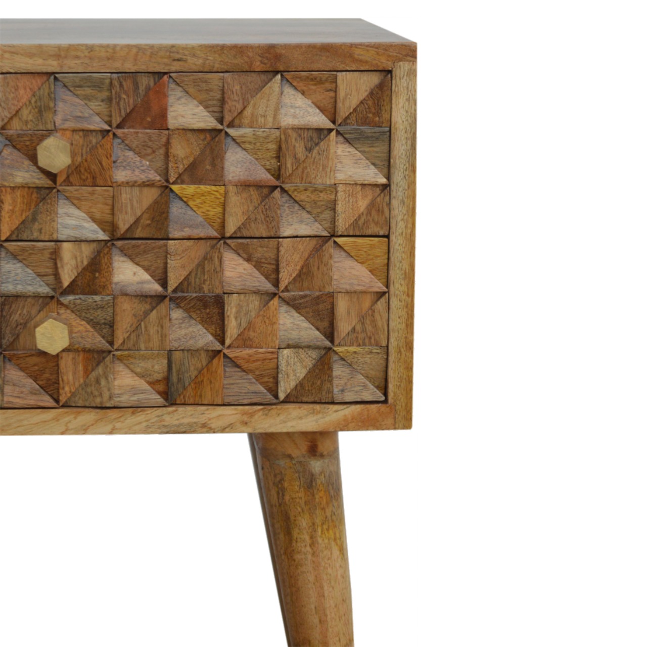 Diamond Carve 2 Drawer Bedside - Image 4