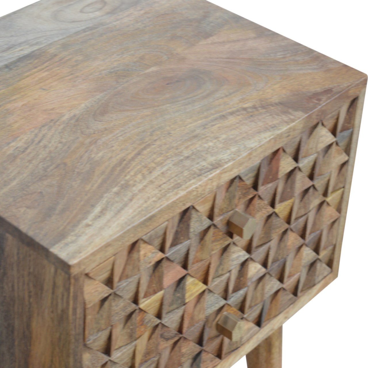 Diamond Carve 2 Drawer Bedside - Image 5