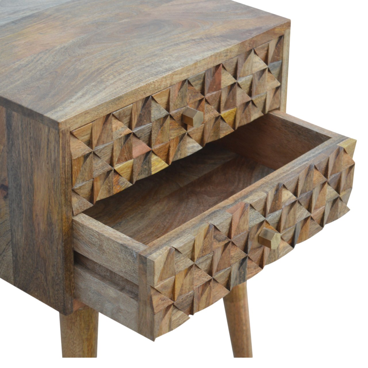 Diamond Carve 2 Drawer Bedside - Image 6