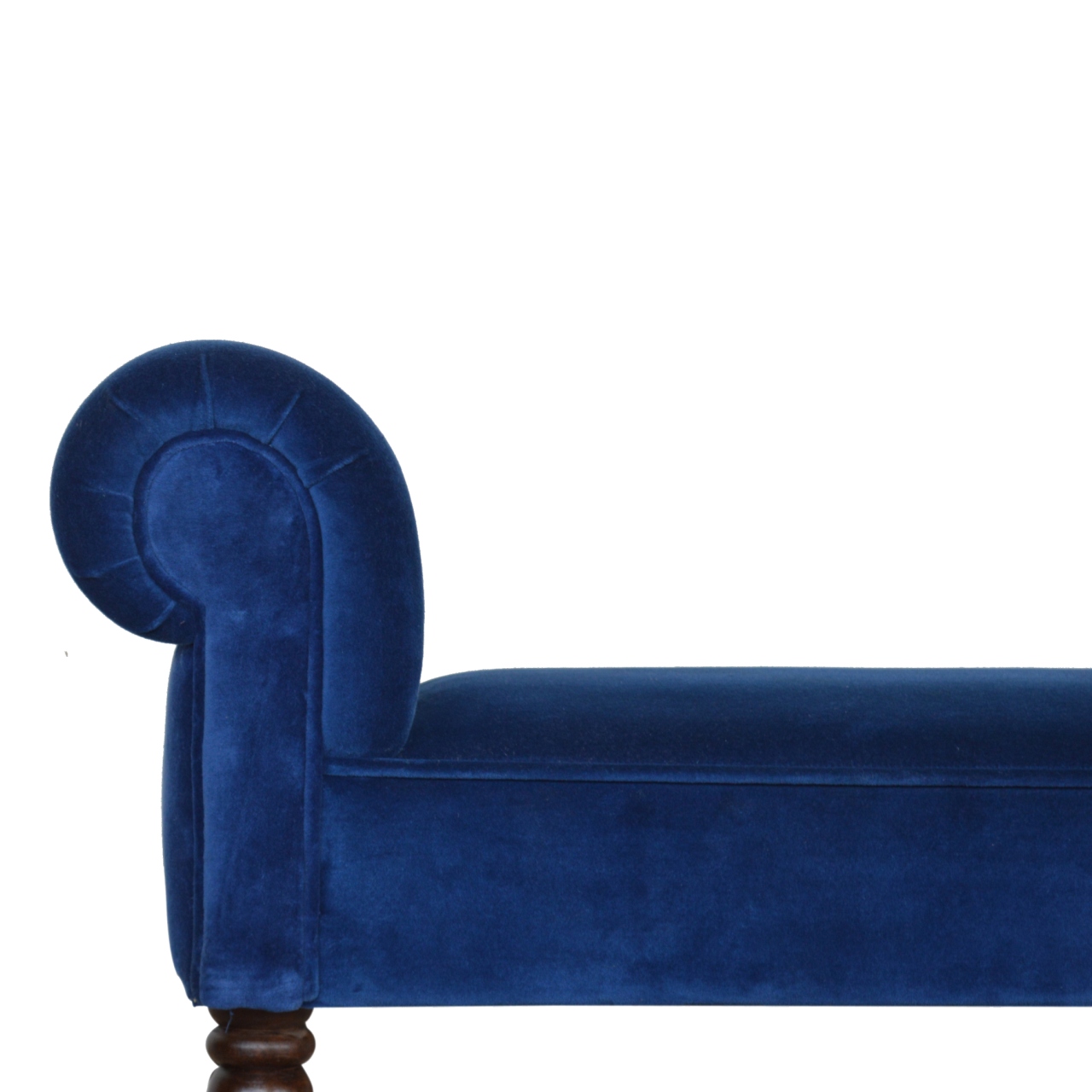 Royal Blue Velvet Bench - Image 3
