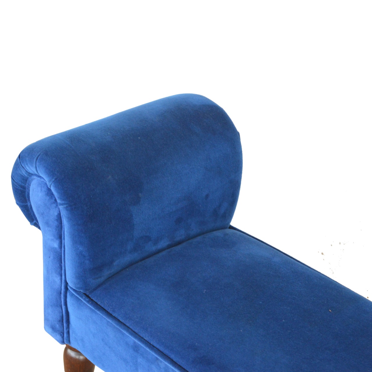 Royal Blue Velvet Bench - Image 8