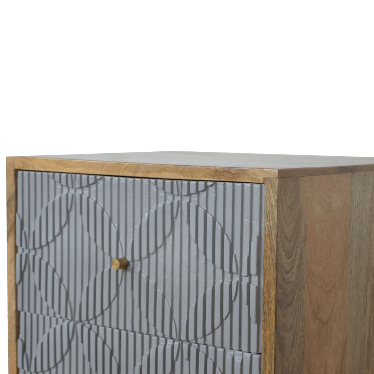 Geometric Carved Bedside - Image 3