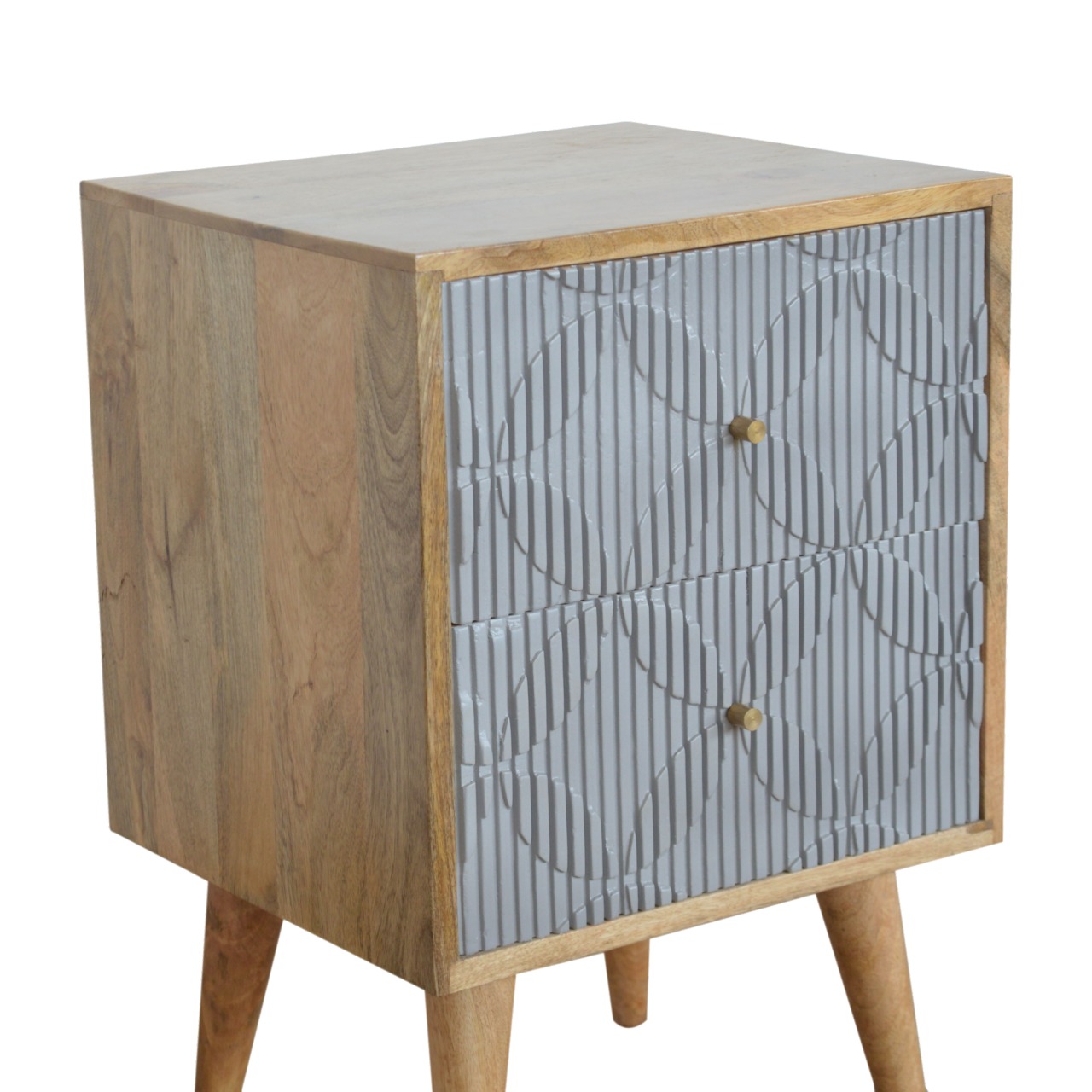 Geometric Carved Bedside - Image 5