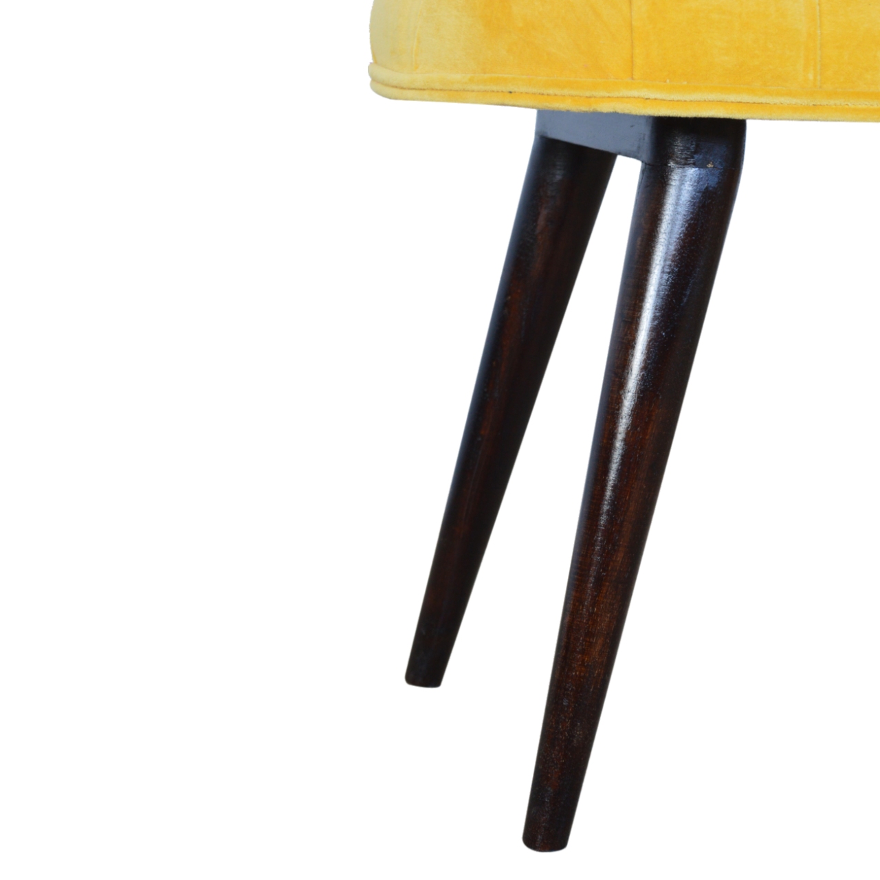 Mustard Velvet Deep Button Bench - Image 6
