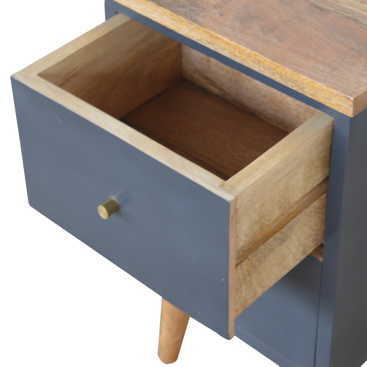 Charcoal Black Hand Painted Bedside - Image 7