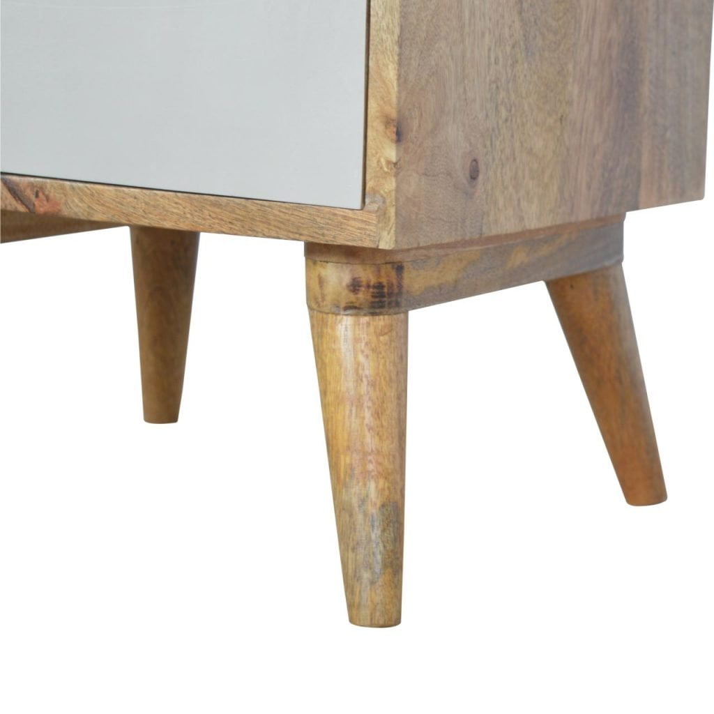 Pink Hand Painted Cut out Bedside - Image 8