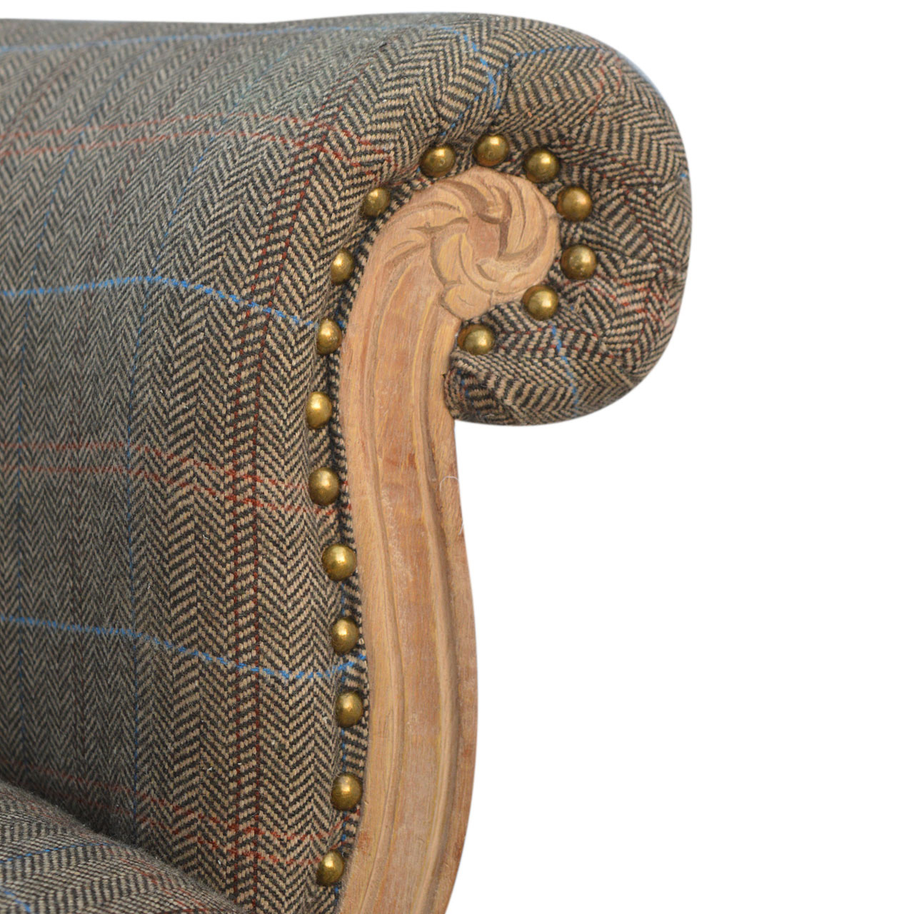 Multi Tweed Studded Chair - Image 2