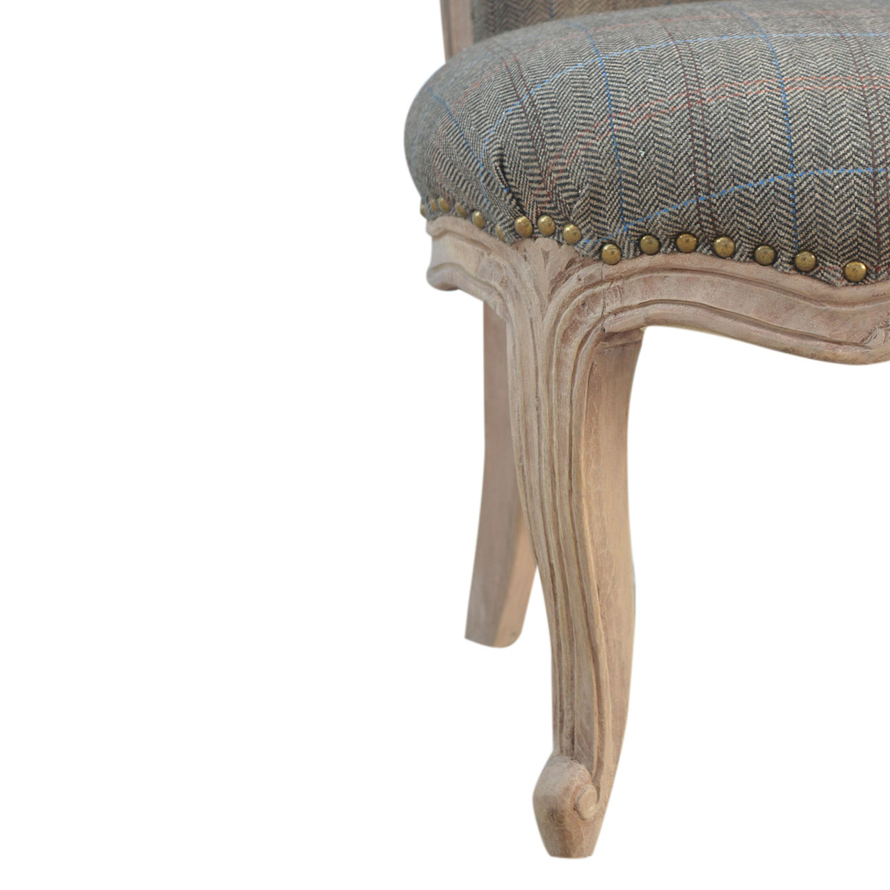 Multi Tweed Studded Chair - Image 4