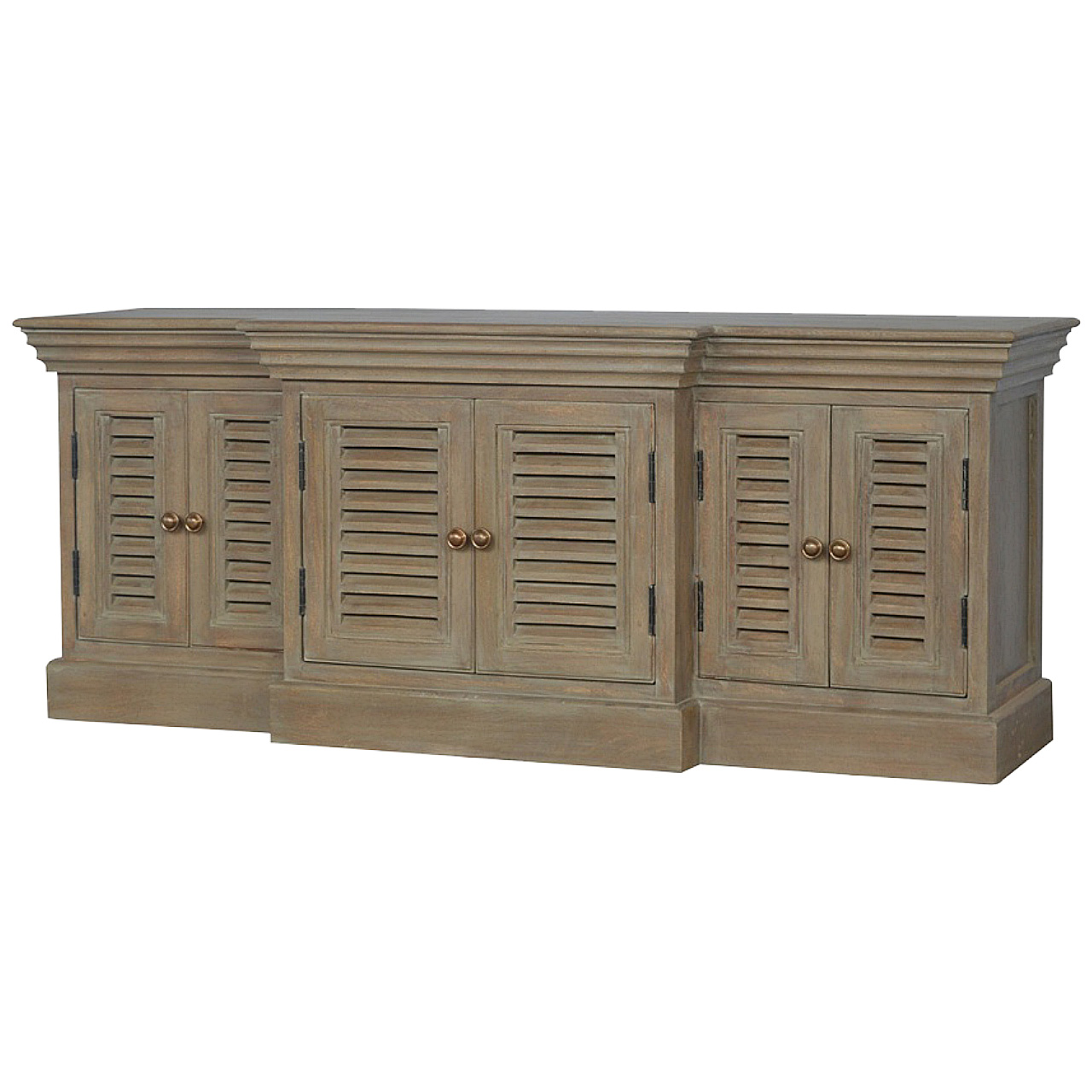 Grey Wash Shutter TV Cabinet - Image 2