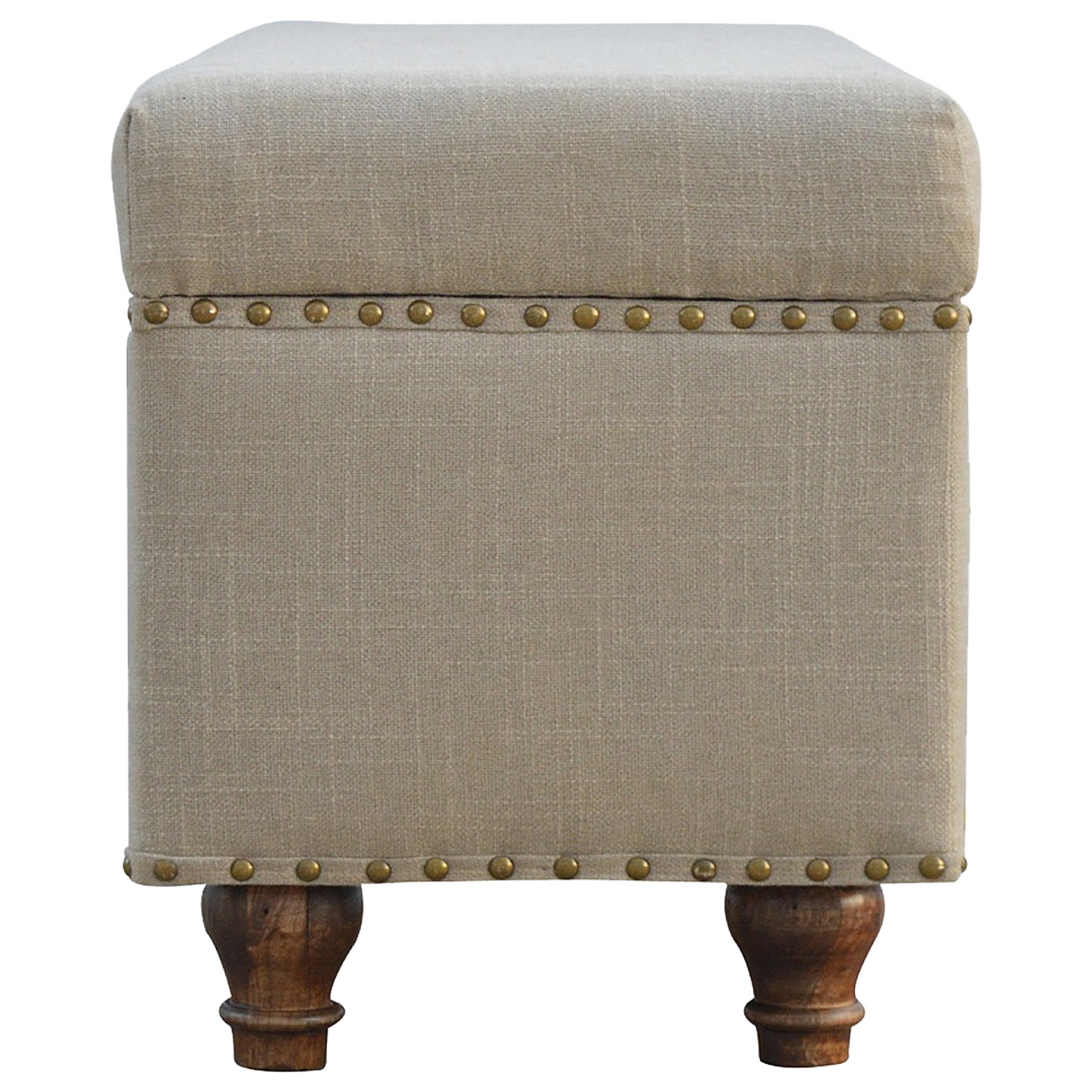Studded Linen Lid-up Bench - Image 7