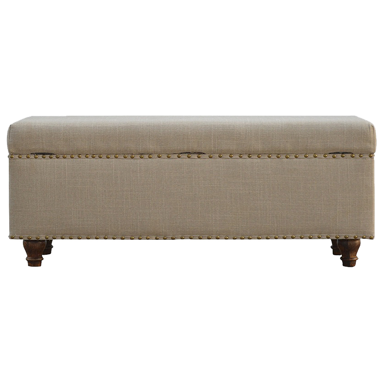Studded Linen Lid-up Bench - Image 8