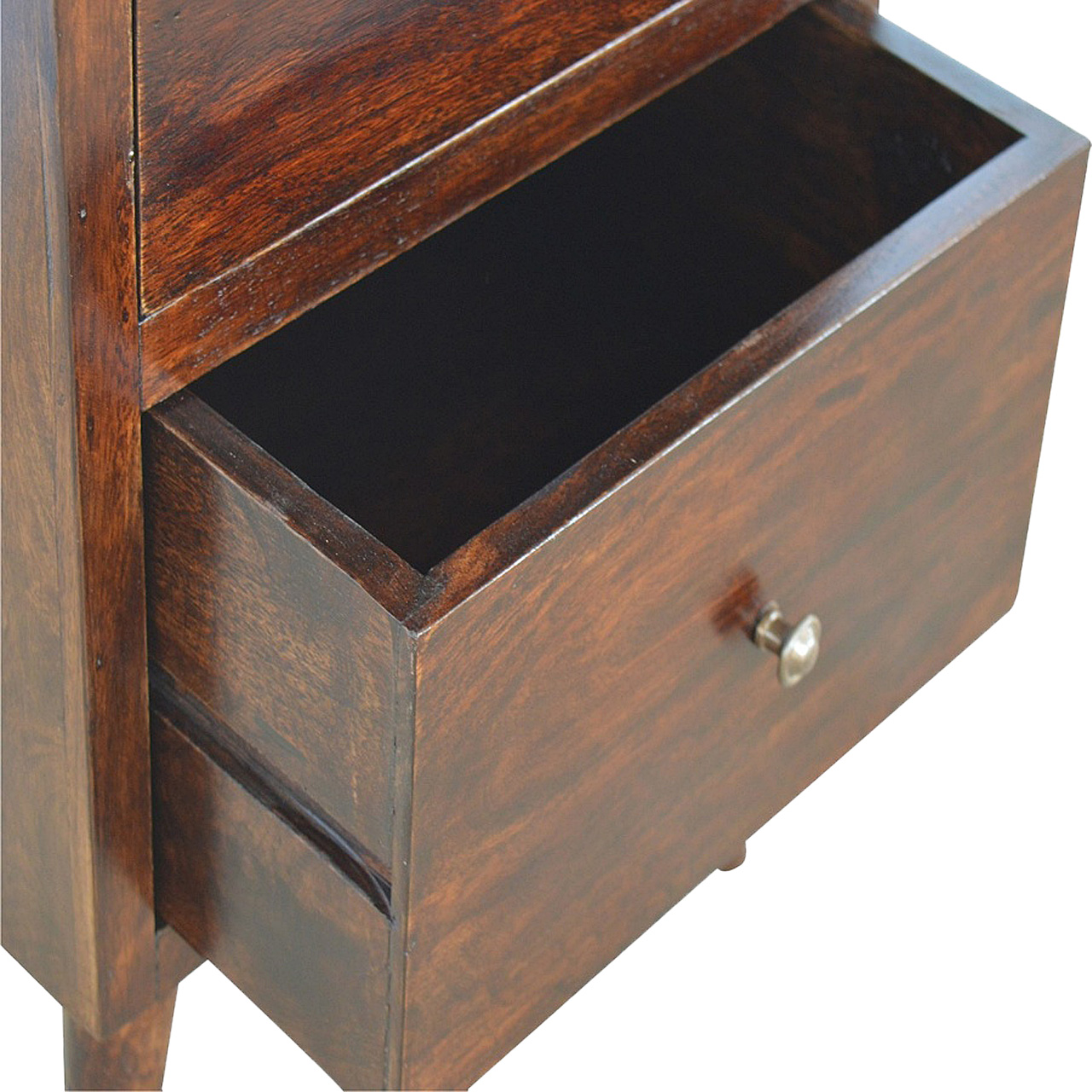 Walnut 2 Drawer Nordic Bedside - Image 6