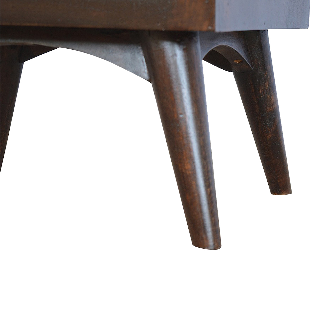 Walnut 2 Drawer Nordic Bedside - Image 5
