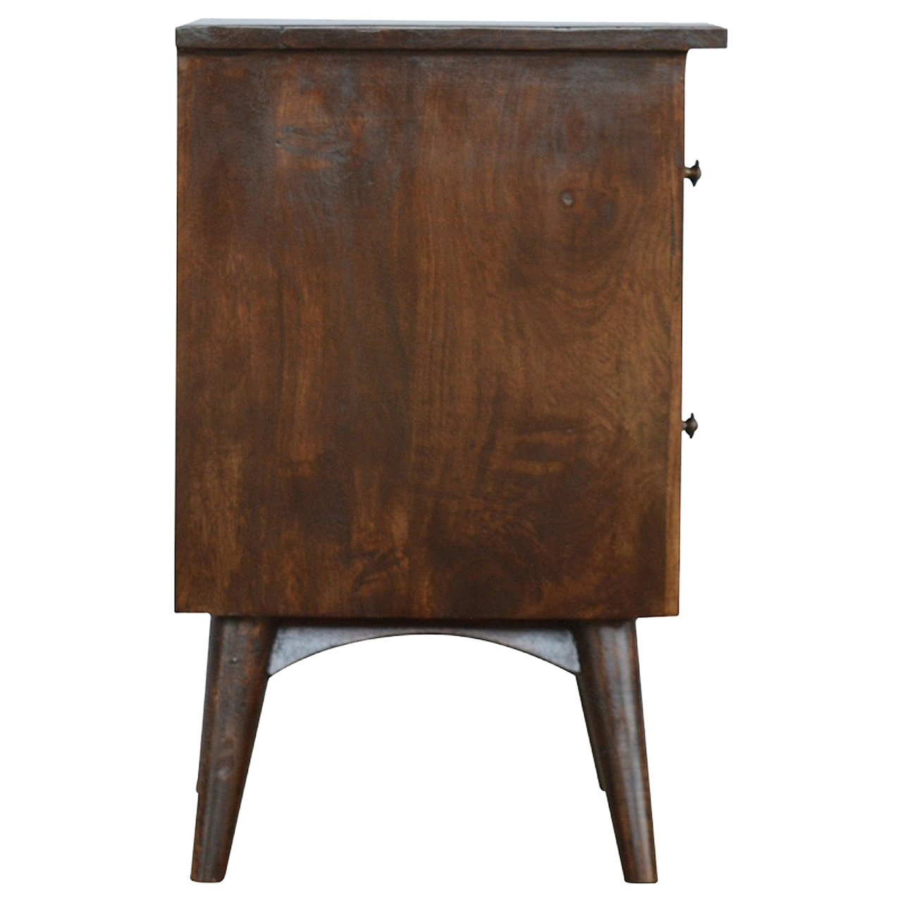 Walnut 2 Drawer Nordic Bedside - Image 7