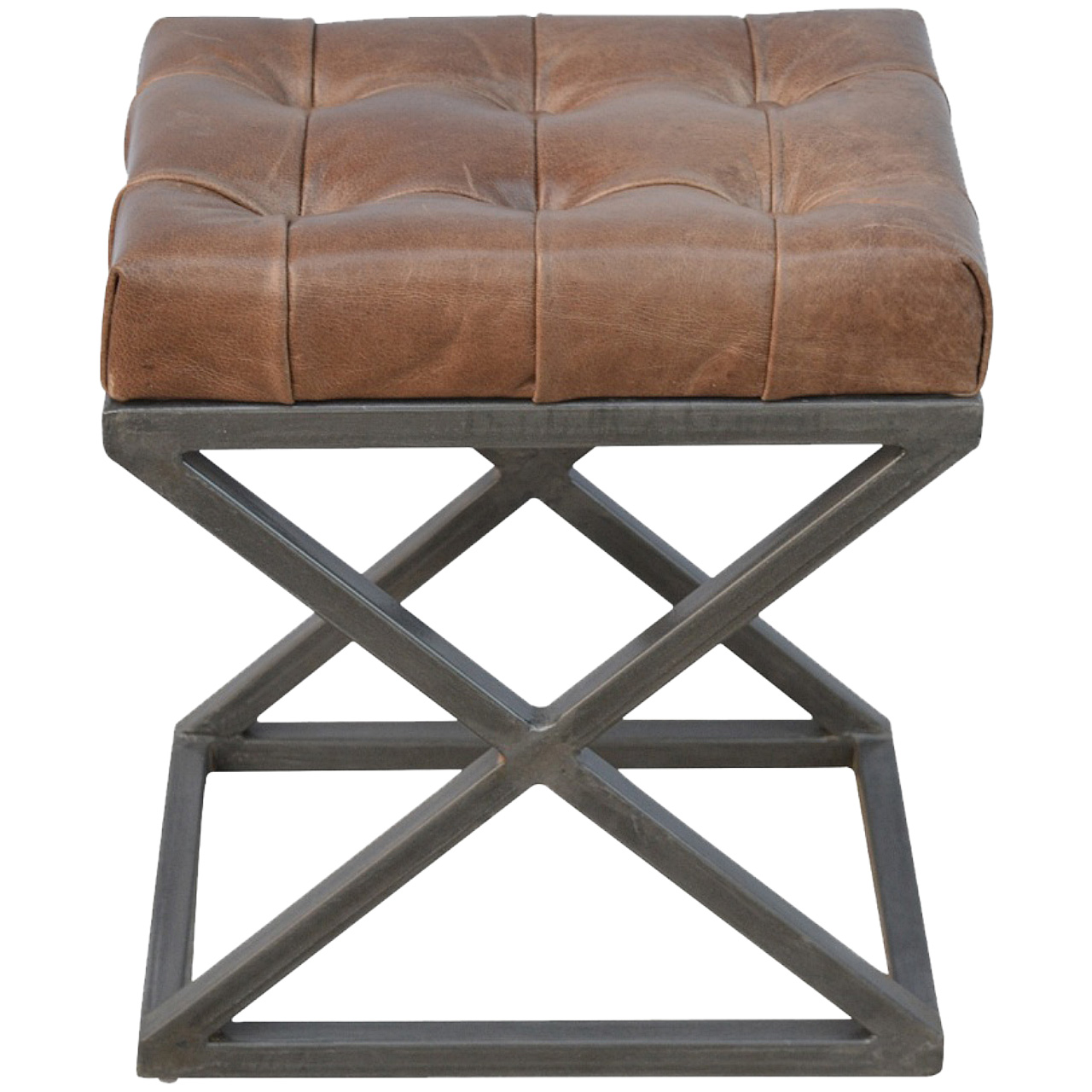 Industrial Cross Metal Coffee Table - Image 5