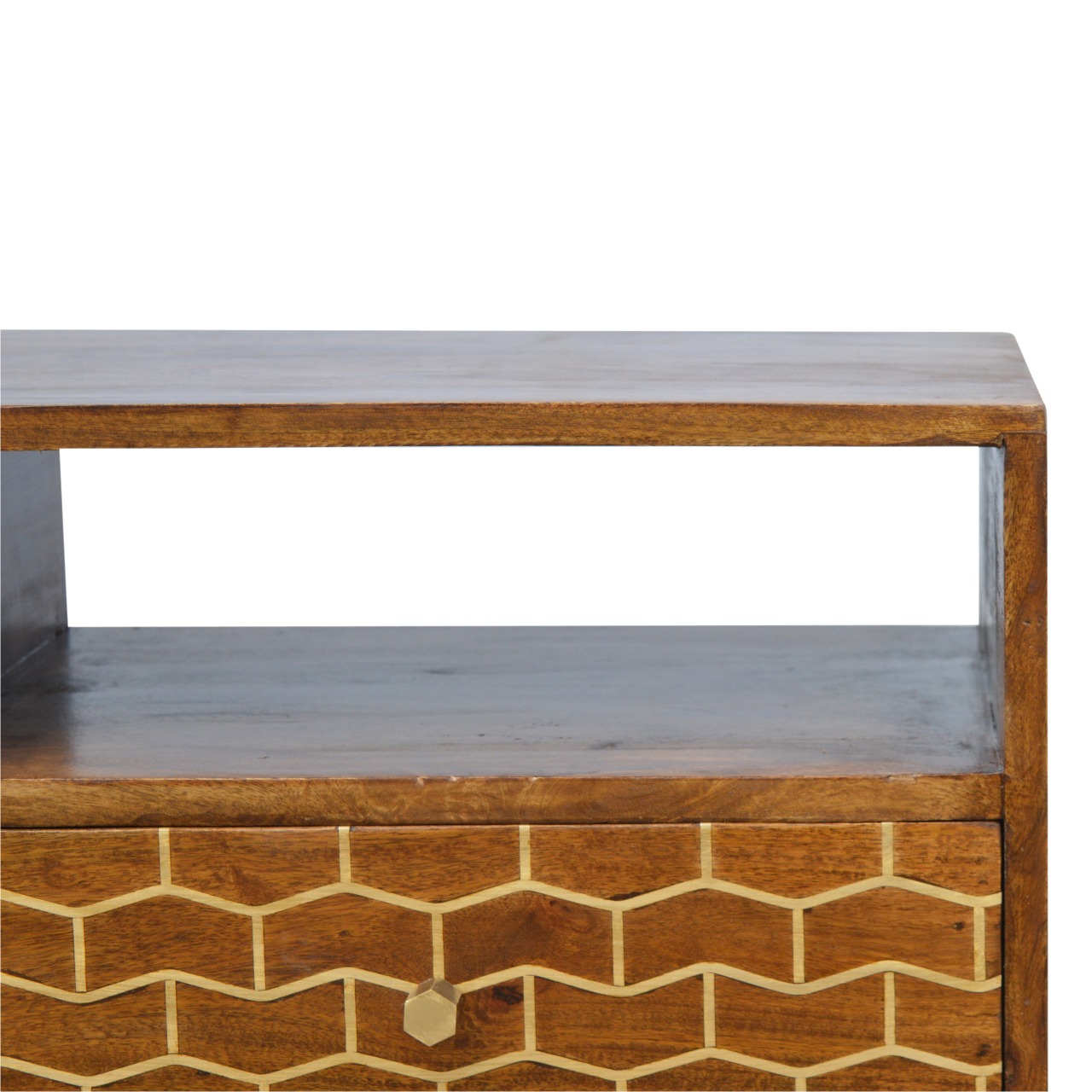 Gold Art Pattern Drawer Media Unit - Image 4