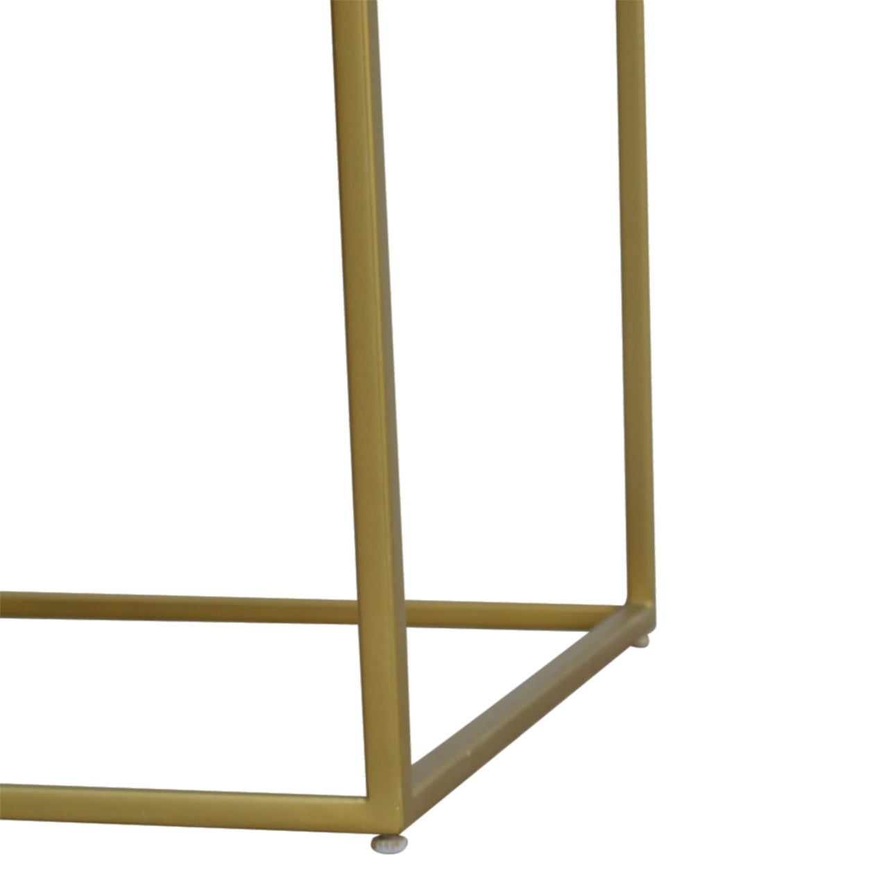Pink Velvet Gold Base Footstool - Image 8