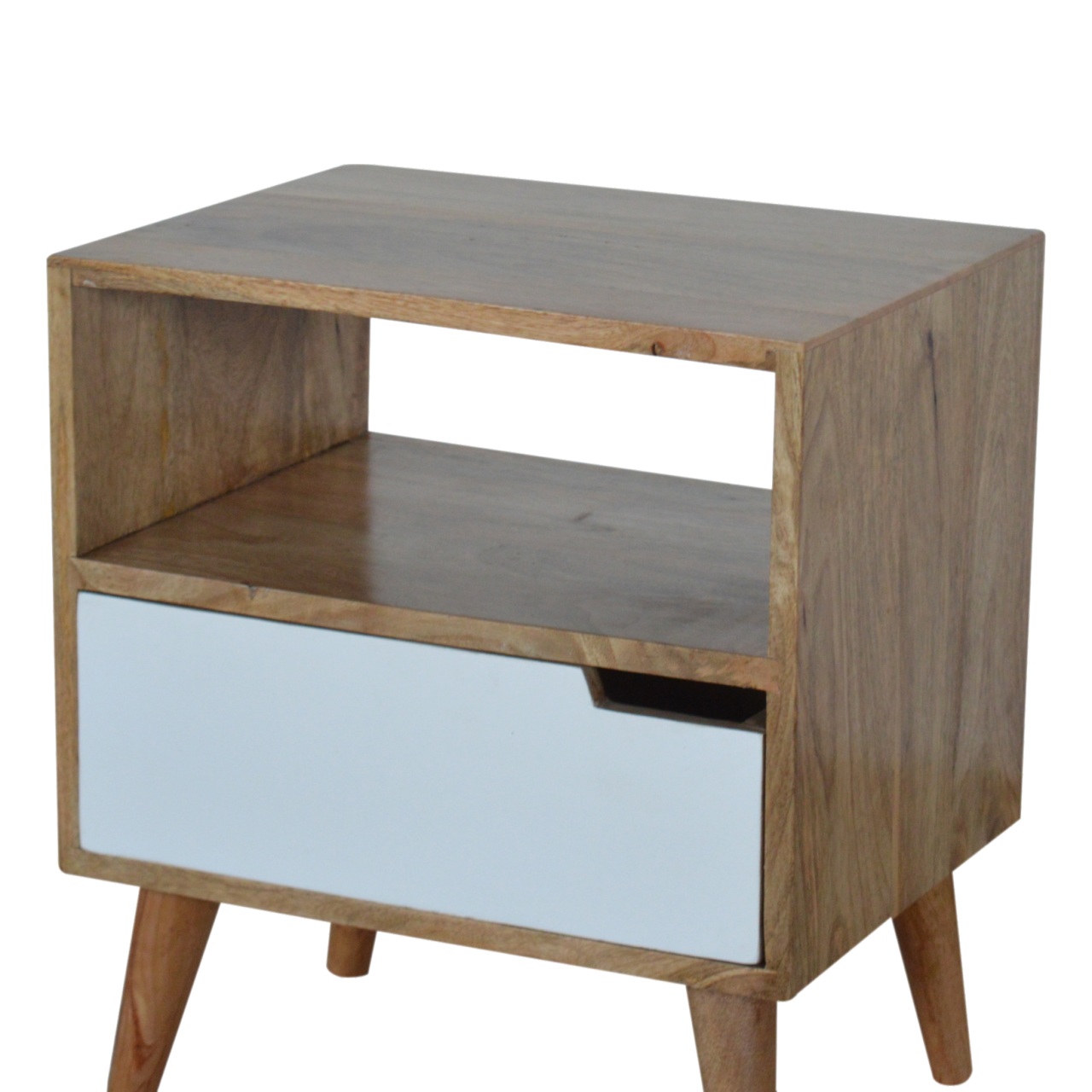 Open Slot White Painted Bedside - Image 2