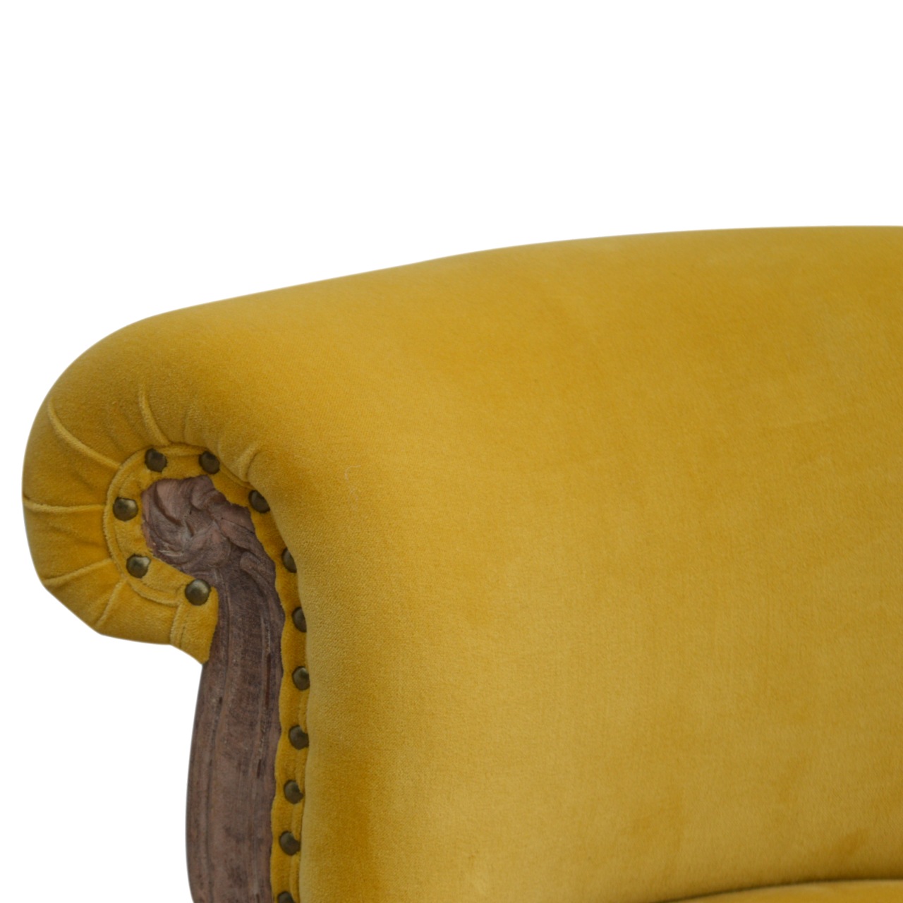 Mustard Velvet Studded Chair - Image 7